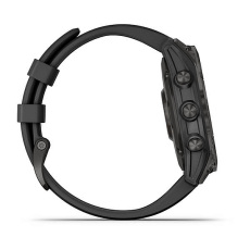 fēnix® 7 – Sapphire Solar Edition (Titane avec revêtement Carbon Gray DLC et bracelet noir)